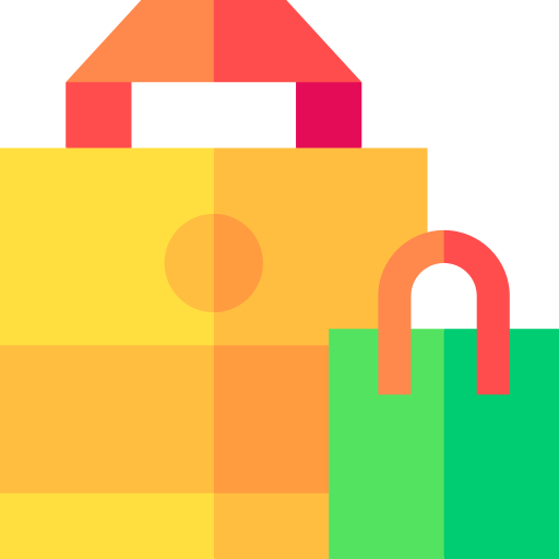 Shopping bag Basic Straight Flat icon