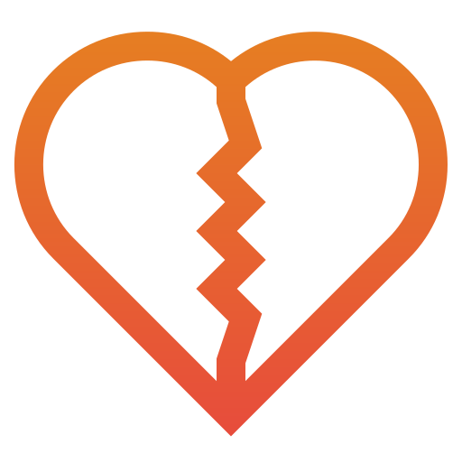 Broken heart Generic Gradient icon