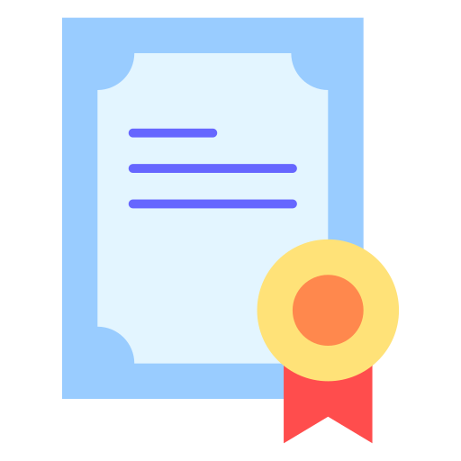 Certificate - Free education icons