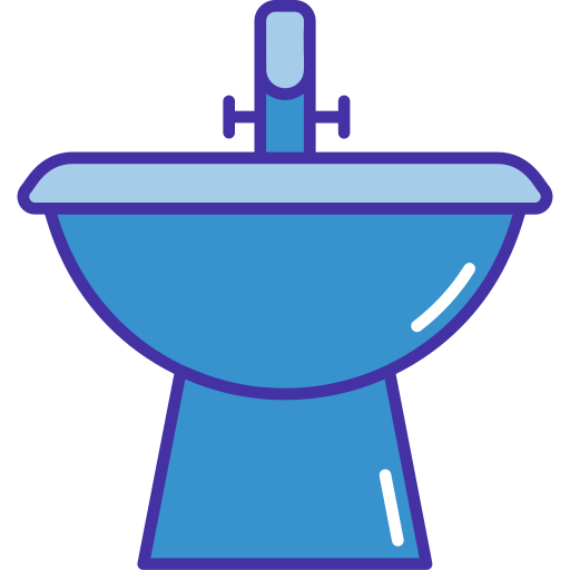 Wash basin Generic Blue icon