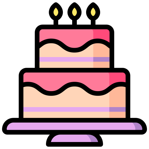 Cake Generic Outline Color icon