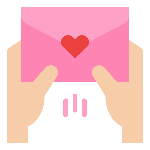 carta de amor icono gratis