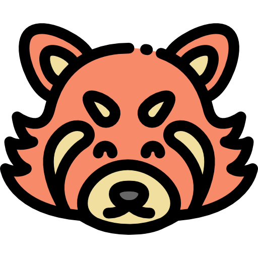 panda rouge Icône gratuit