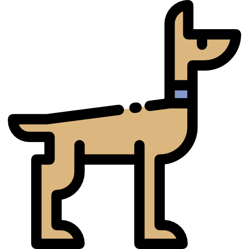 Dog Detailed Rounded Lineal color icon