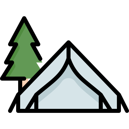 Tent Generic Outline Color icon