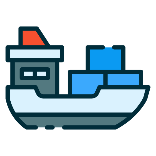 Cargo boat free icon