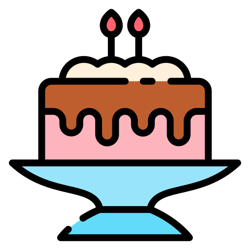 pastel de cumpleaños icono gratis