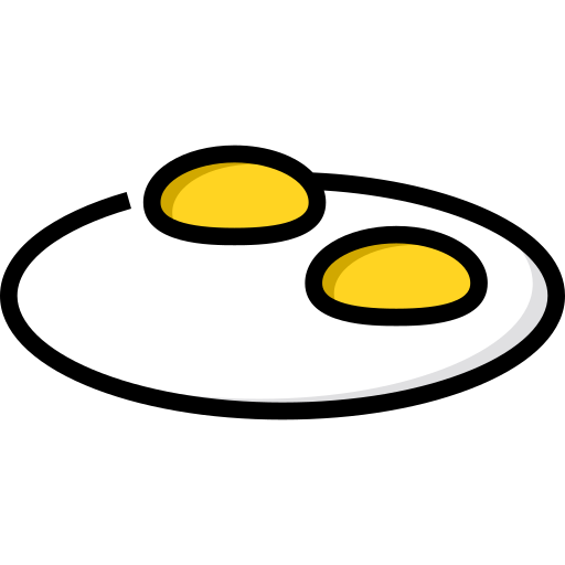 3D sunny side up eggs PNG, SVG