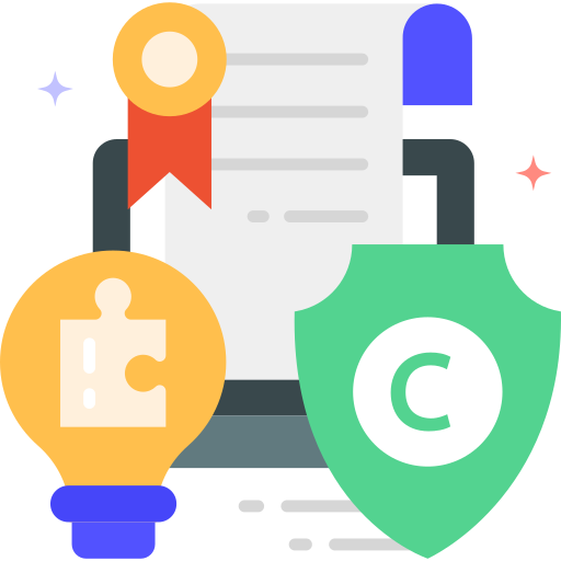 derechos de autor icono gratis