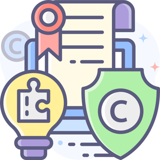 derechos de autor icono gratis