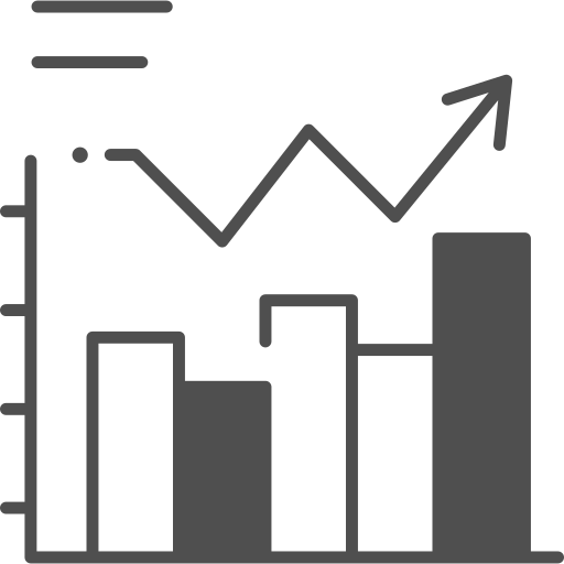 informe de crecimiento icono gratis