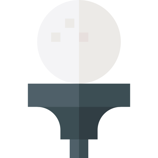 Golf ball Basic Straight Flat icon