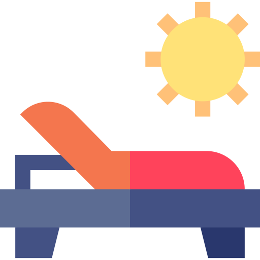 cama solar icono gratis