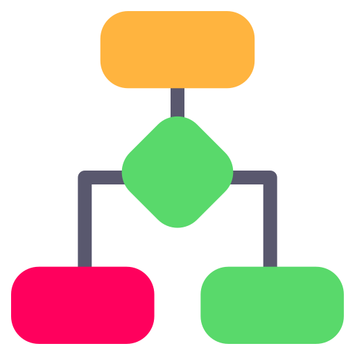 diagrama de flujo icono gratis