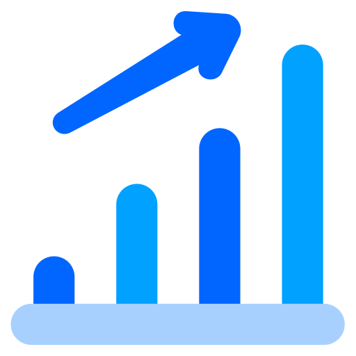 gráfico de crecimiento icono gratis