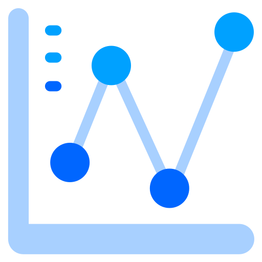 gráfico de líneas icono gratis