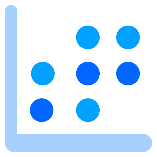 Scatter plot Generic Blue icon