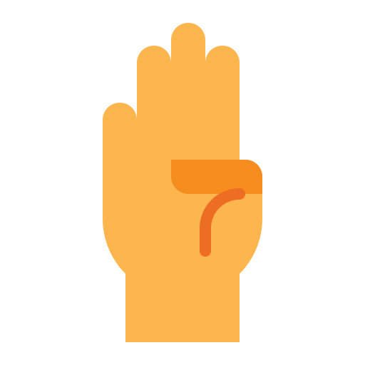 Four fingers Generic Flat icon