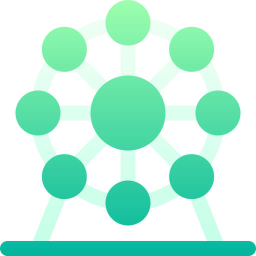 rueda de la fortuna icono gratis