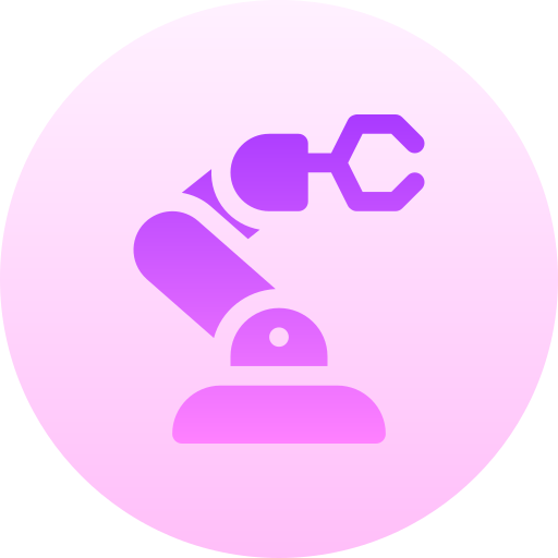 Robotic hand Basic Gradient Circular icon