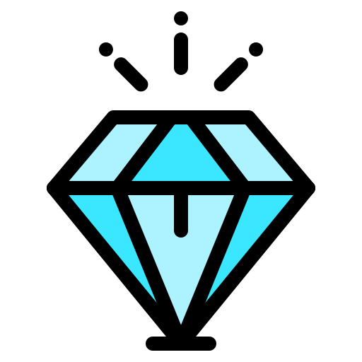 Diamond Generic Outline Color icon