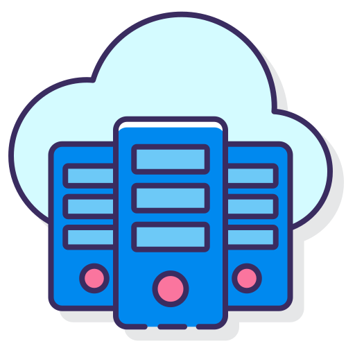 Cloud Server Flaticons Lineal Color Icon