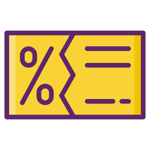 cupón de descuento icono gratis