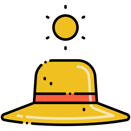 sombrero para el sol icono gratis