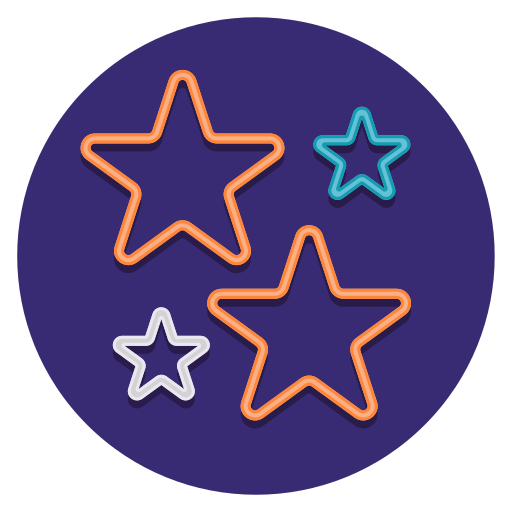 Stars Flaticons Flat Circular icon