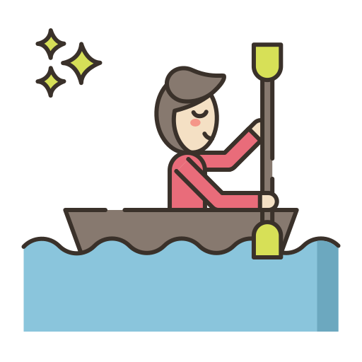 Canoe Flaticons Lineal Color icon