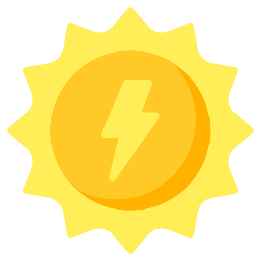 energía solar icono gratis