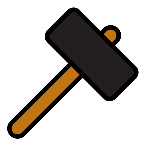 Hammer Generic Outline Color icon