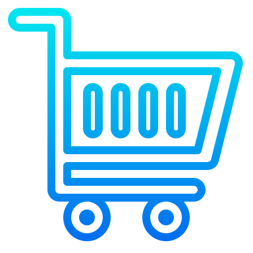 Shopping cart srip Gradient icon