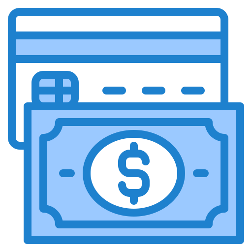 Money srip Blue icon