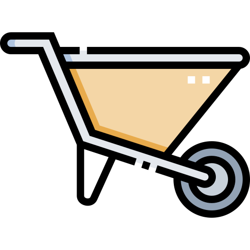 Wheelbarrow Detailed Straight Lineal color icon