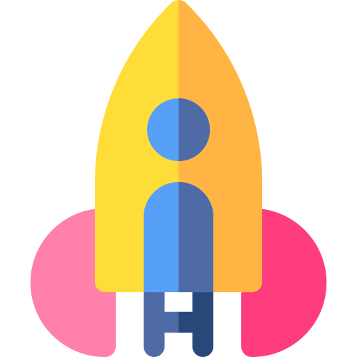 Rocket Basic Rounded Flat Icon