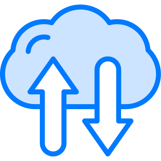 Cloud data Generic Blue icon