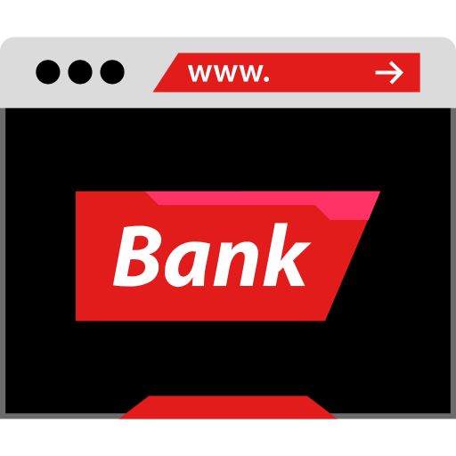 web del banco icono gratis