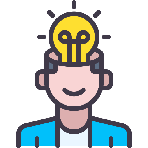pensamiento creativo icono gratis