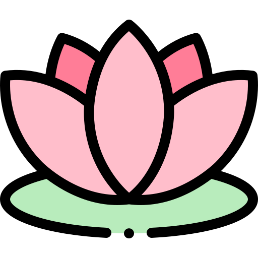 Lotus flower Detailed Rounded Lineal color icon