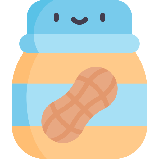 Peanut butter Kawaii Flat icon