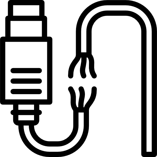 Broken cable free icon Broken cable free icon