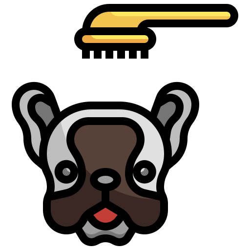 cepillo para mascotas icono gratis