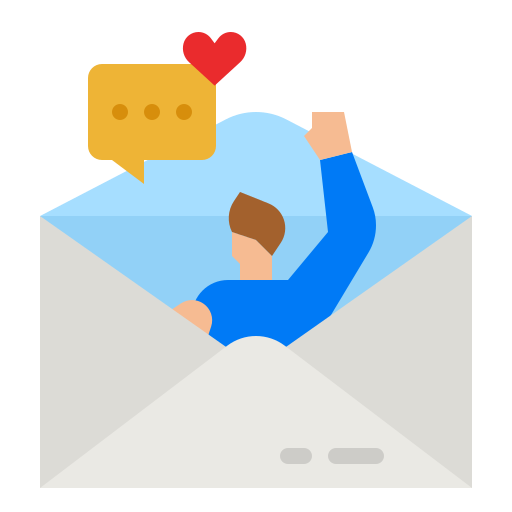 carta de amor icono gratis