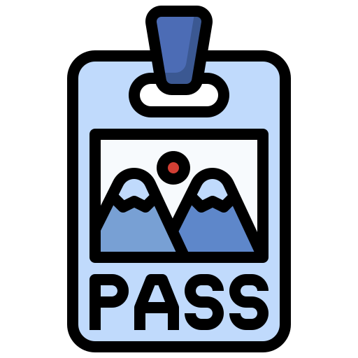 pasaje de ski icono gratis