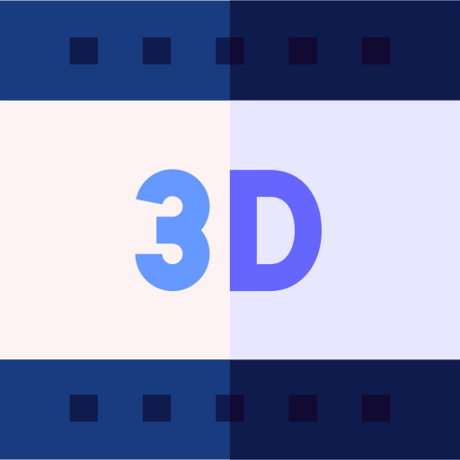 película 3d icono gratis