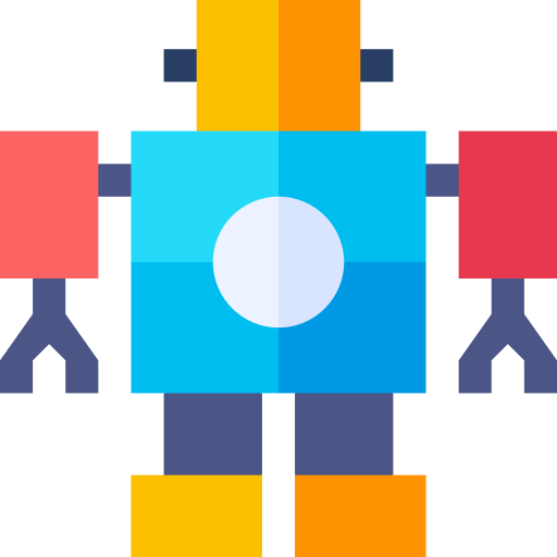 Robot Basic Straight Flat icon