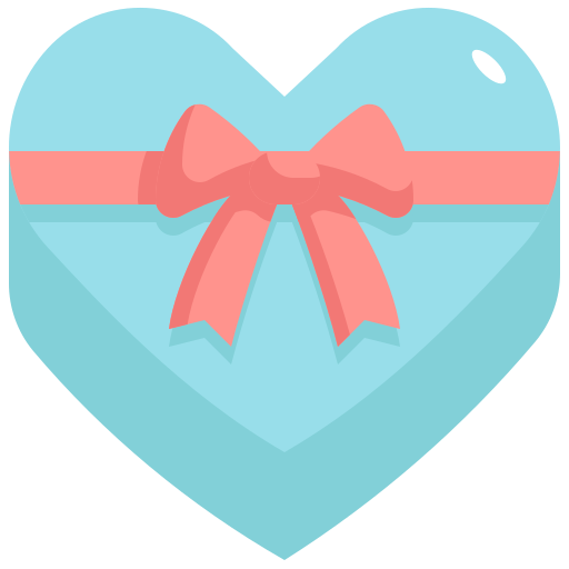 caja de corazón icono gratis