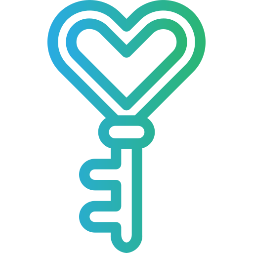 llave de amor icono gratis