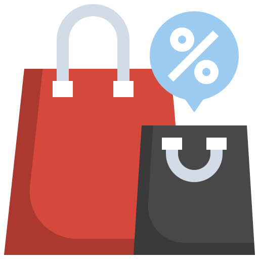 bolsa de compras grátis ícone